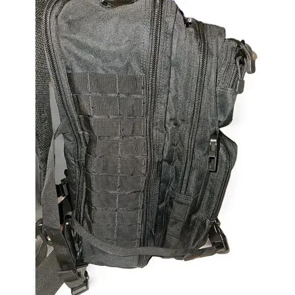 New! Outdoor Tactical Backpack Large Black Hiking Camping Hunting 20x15x8 - Picture 4 of 10